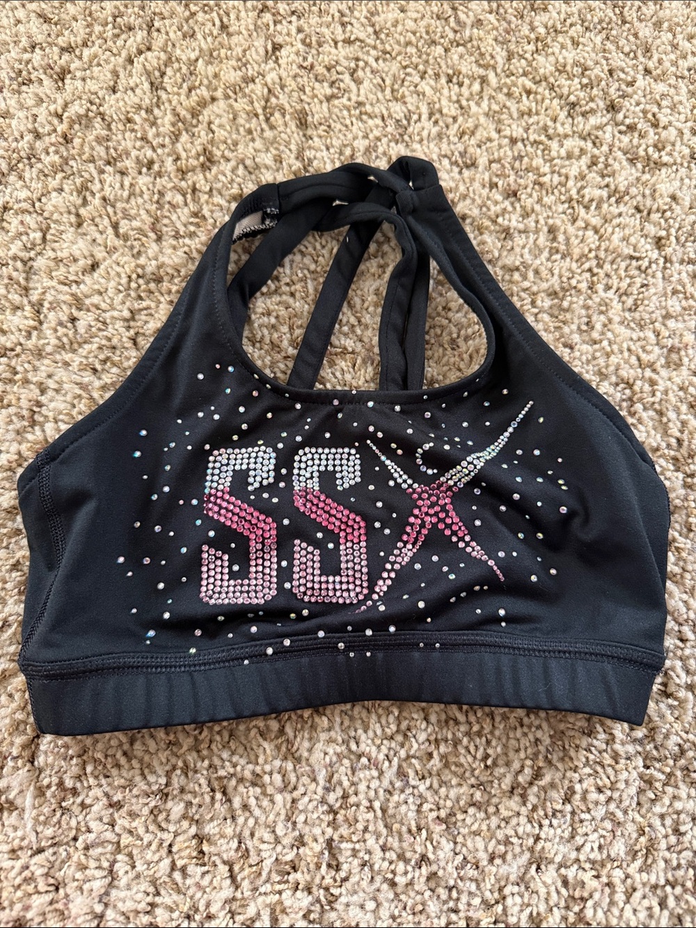 Varsity SSX bedazzled sports bra